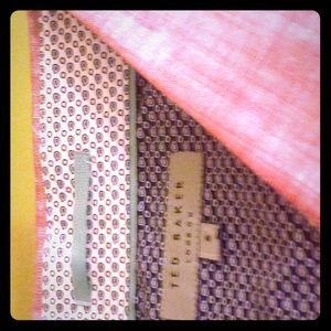 Ted Baker LS Cranberry colored linen shirt size 5